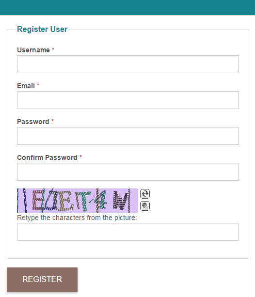 CakePHP 3.0 Auth Register BotDetect Captcha validation screenshot
